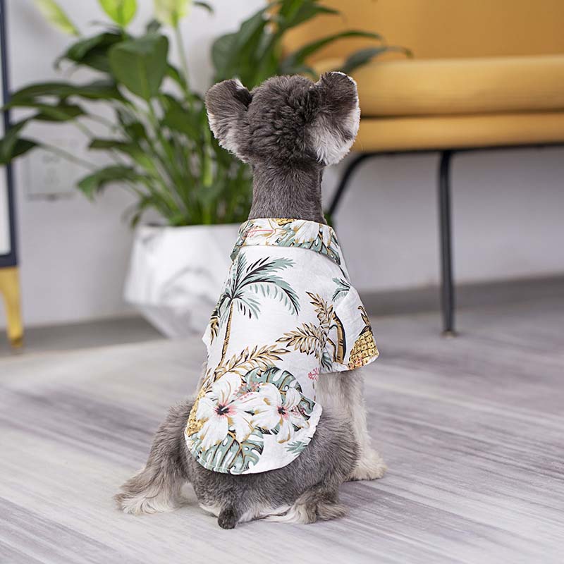 Camisa hawaiana a juego para ropa de perro y dueño