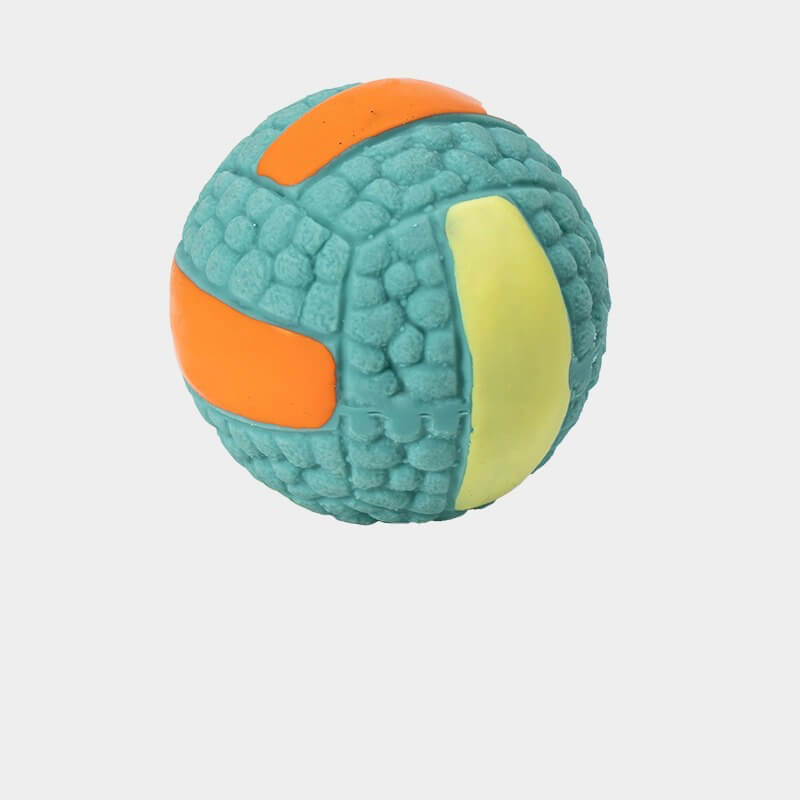 Juguete de pelota chirriante de látex para mascotas, juguete interactivo duradero para masticar perros