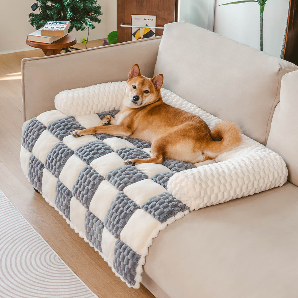 Plaid Cozy Sofa Protector Dog Mat - SnugPad