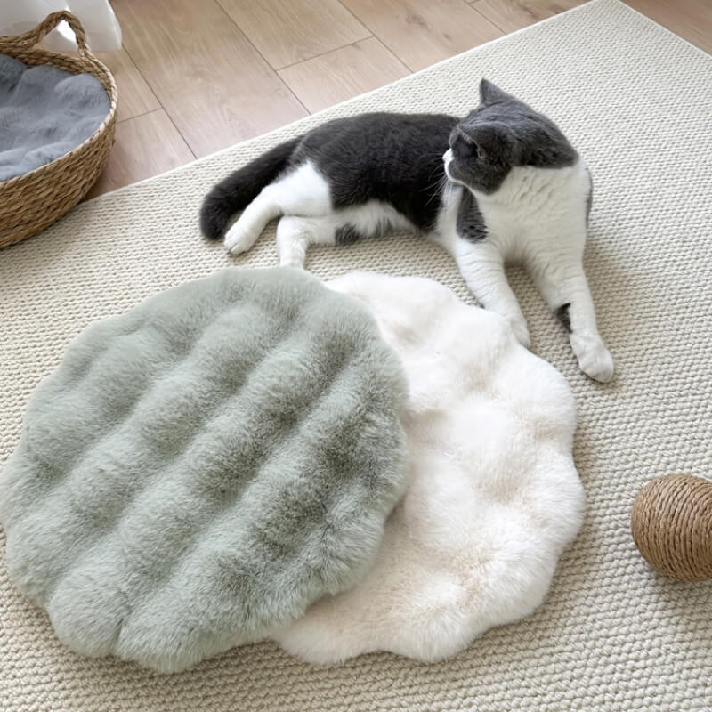 Soft Plush Warm Pet Sleeping Pad Round Dog Mat