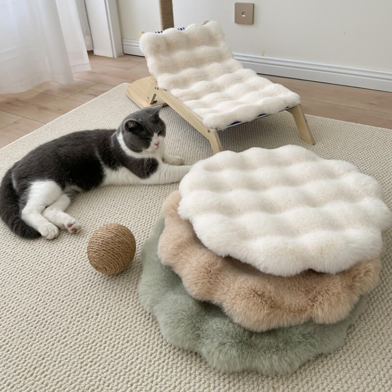 Soft Plush Warm Pet Sleeping Pad Round Dog Mat