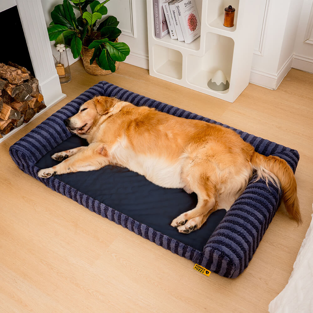 Cama grande para perros grande y esponjosa de lujo con soporte completo para aliviar la ansiedad