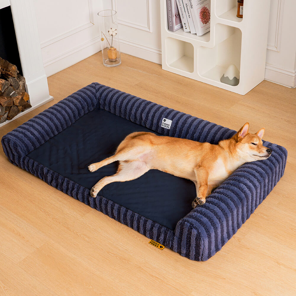 Cama grande para perros grande y esponjosa de lujo con soporte completo para aliviar la ansiedad