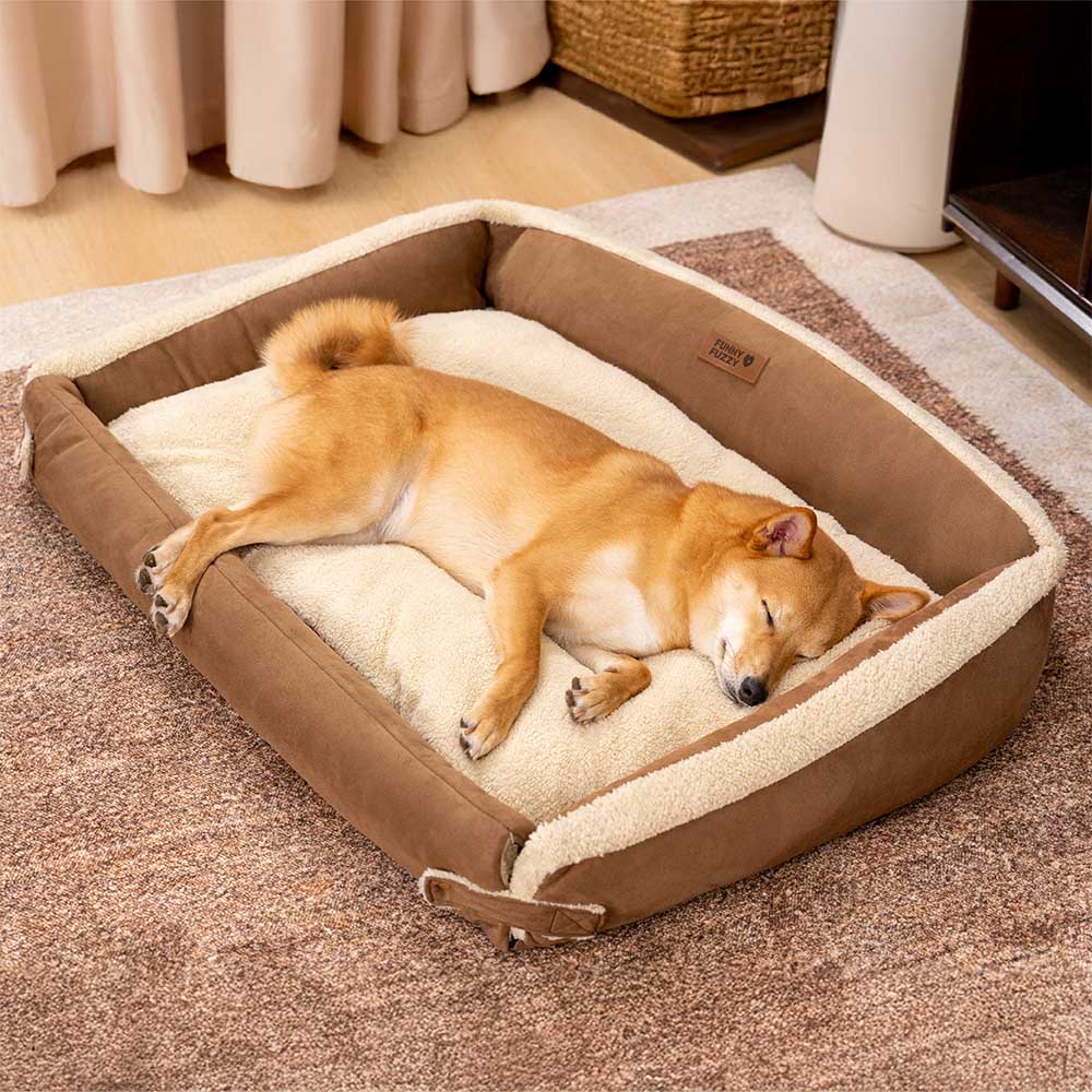 Stilvolles, erweiterbares, ergonomisches, beruhigendes Hundebett – Tranquil Paws