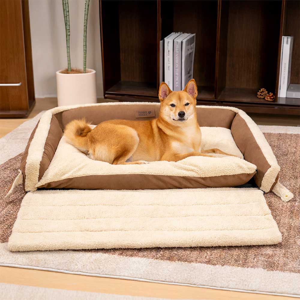 Stilvolles, erweiterbares, ergonomisches, beruhigendes Hundebett – Tranquil Paws