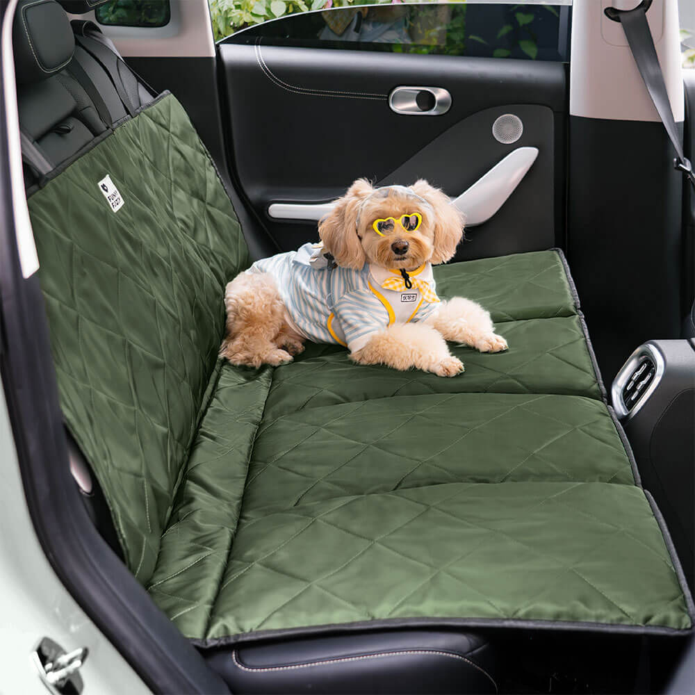 Cama dobrável para assento traseiro de carro para cachorro, portátil e à prova d'água para viagem