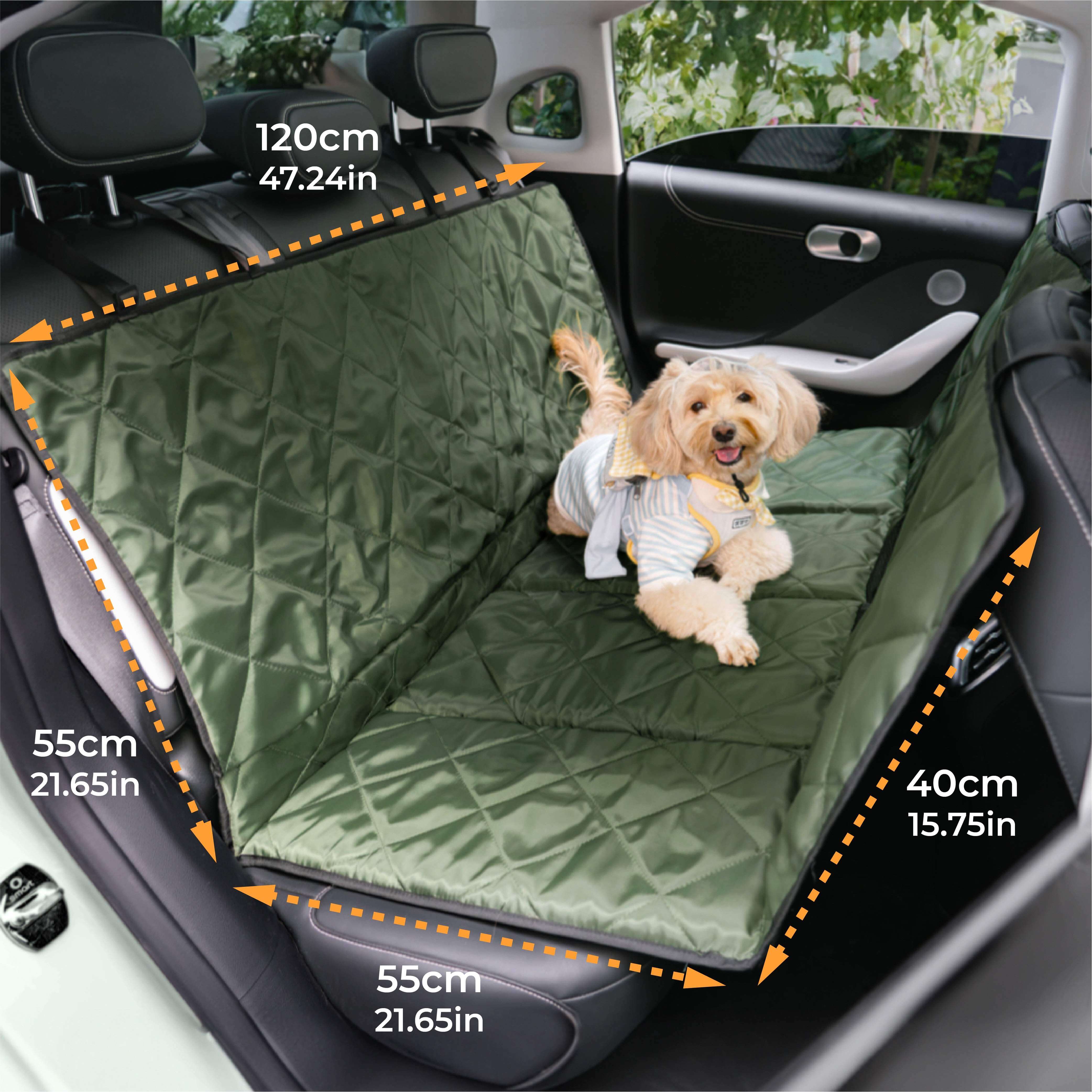 Cama dobrável para assento traseiro de carro para cachorro, portátil e à prova d'água para viagem