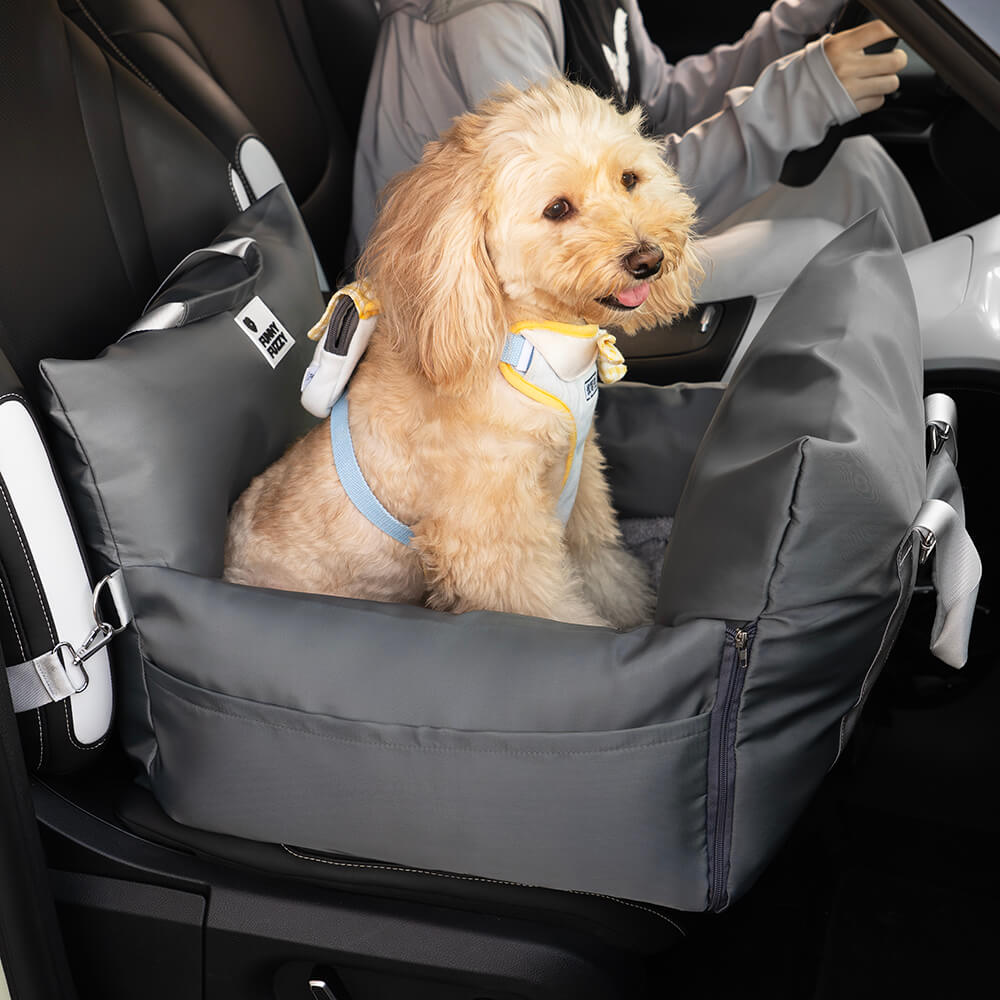 Cama de couro para assento de carro para cães e animais de estimação - Fort