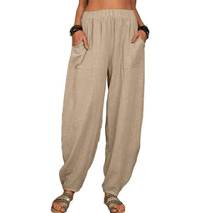 Women's Loose Cotton And Linen Casual Pants