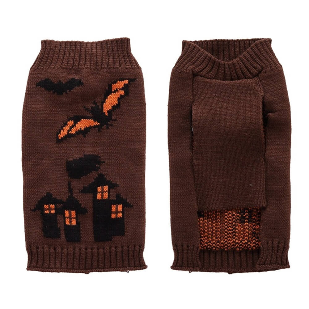 Halloween-Haustierpullover | Warme und gemütliche Halloween-Muster-Hundekleidung