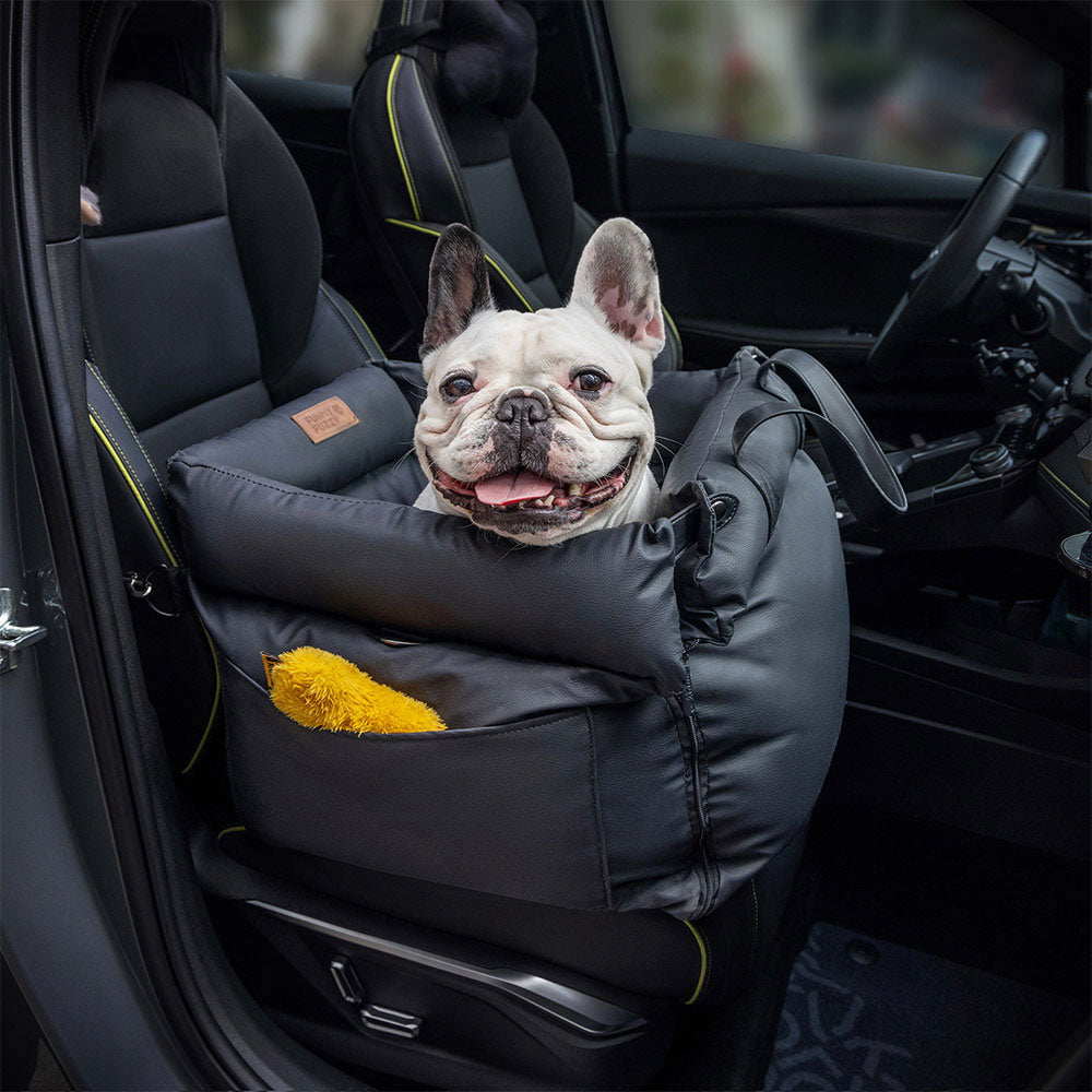 Deluxe-Autositz-Sitzerhöhung für Hunde aus Kunstleder – Urban Voyager