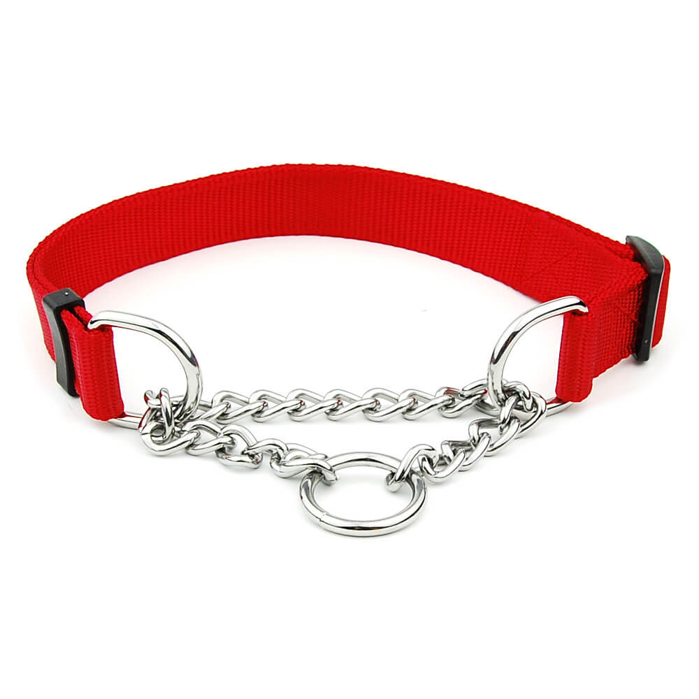 Multicolor Nylon Sliding Chain Dog Collar