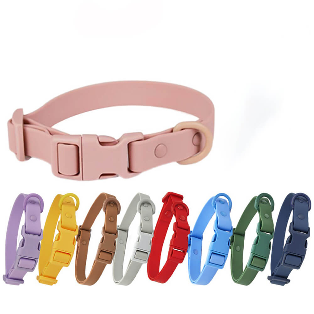 Collier réglable d'accessoires durables imperméables pour animaux de compagnie de PVC - couleurs personnalisables