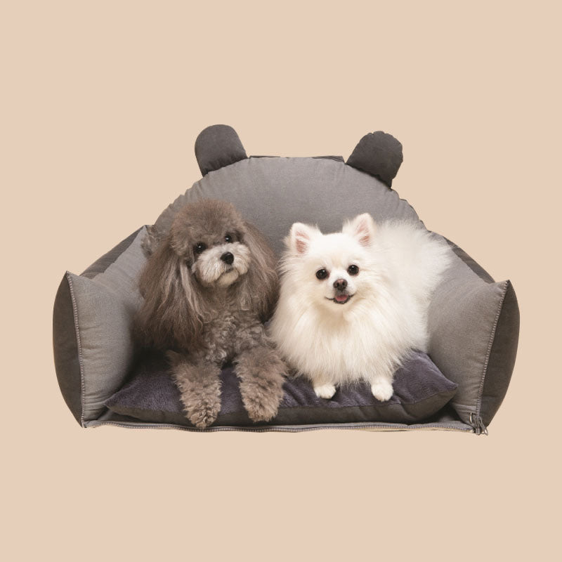 <tc>Cama de seguridad para coche para mascotas con orejas de oso Cama para asiento de coche para perros</tc>