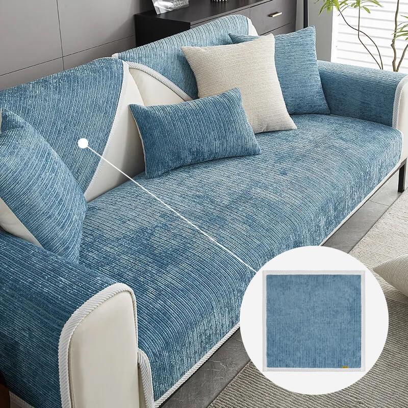 Simple Striped Chenille Pet Anti-scratch Couch Cover