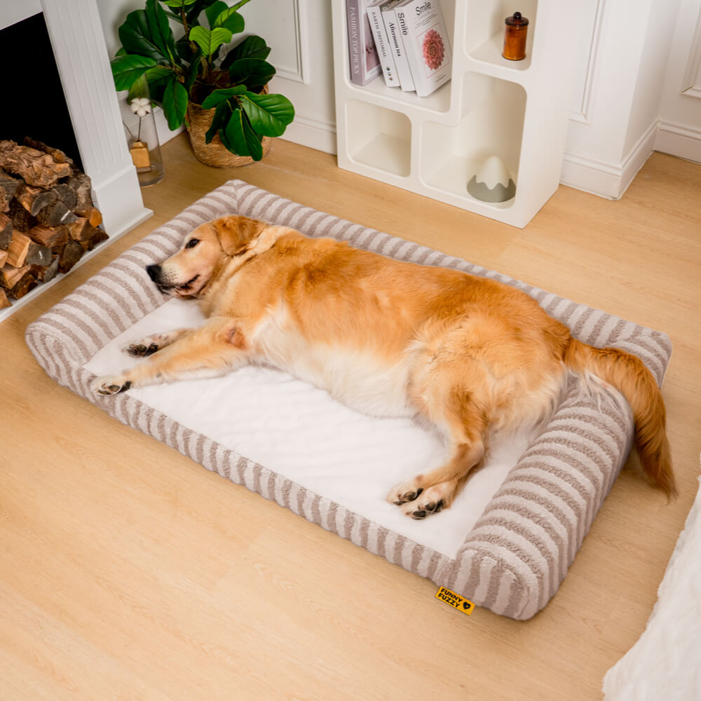 Deluxe Fluffy Full Support Anxiety Relieving Large Dog Bed