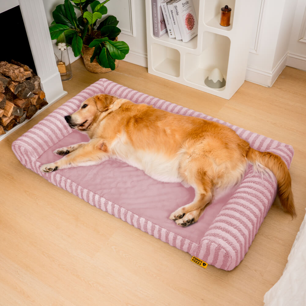 Deluxe Fofo Suporte Completo Ansiedade Aliviando Cama Grande Para Cachorro