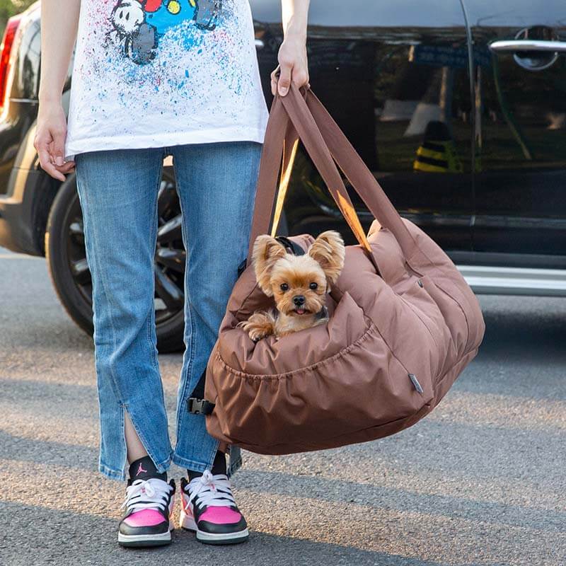 Sac de transport pour animaux de compagnie, sac de styliste imperméable à la mode, siège de voiture pour chien de sécurité, lit