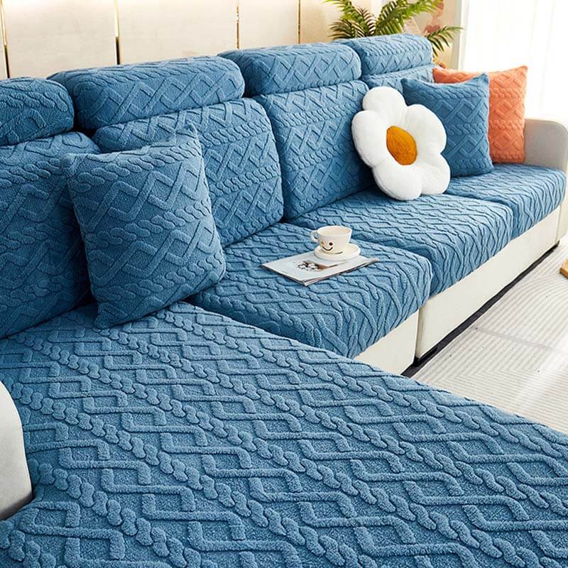 Full Wrap Soft Fleece Stretch Couch Cover