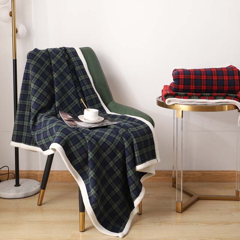 Large Plaid Dog Blanket