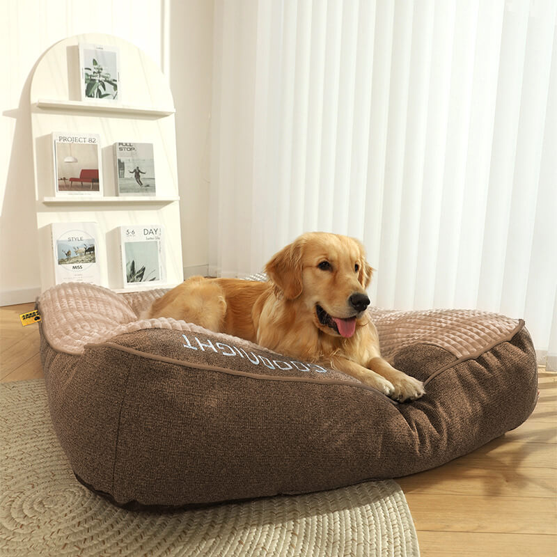 Cama de cojín para perros con protección de columna vertebral resistente a arañazos, gruesa, personalizada y grande