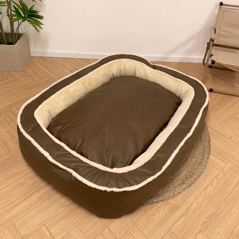 Grand lit de couchage profond et chaud, lit orthopédique pour chien