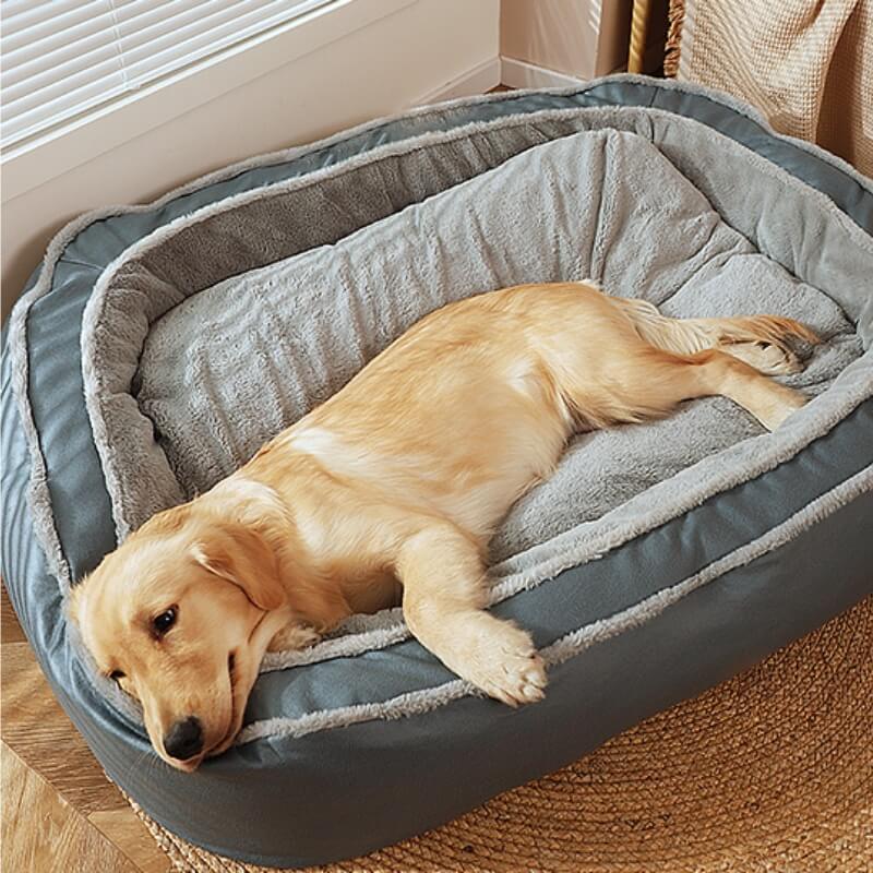 Funda de cama - Cama ortopédica para perros, cama grande, cálida y profunda para dormir