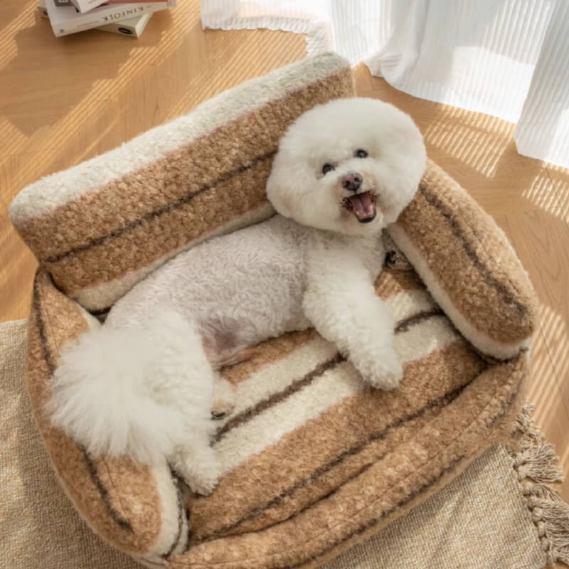 Canapé-lit confortable en peluche pour chien et chat Lazy Holiday