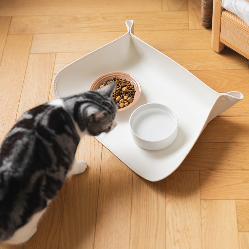 Napperons anti-déversement pour animaux de compagnie, tapis de bol imperméable et résistant à la graisse