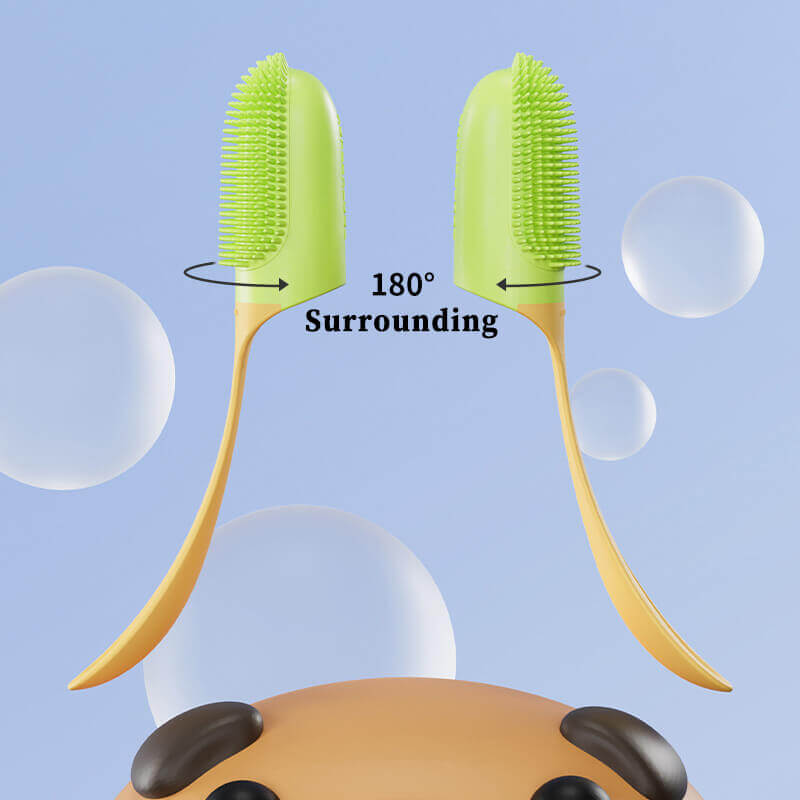 Escova de dentes para animais de estimação, escova de dentes para limpeza dos dentes