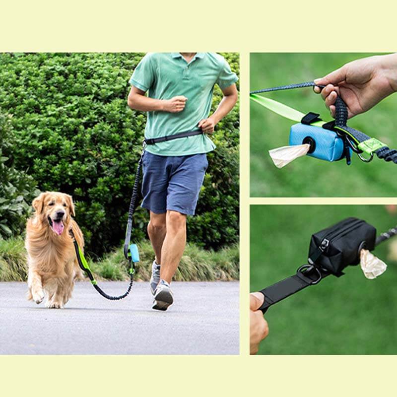 Saco portátil para caminhada de cães em tecido Oxford dispensador de sacos para resíduos de cães