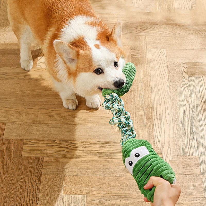 Interaktives Seil-Quietschspielzeug für Hunde – Tierserie