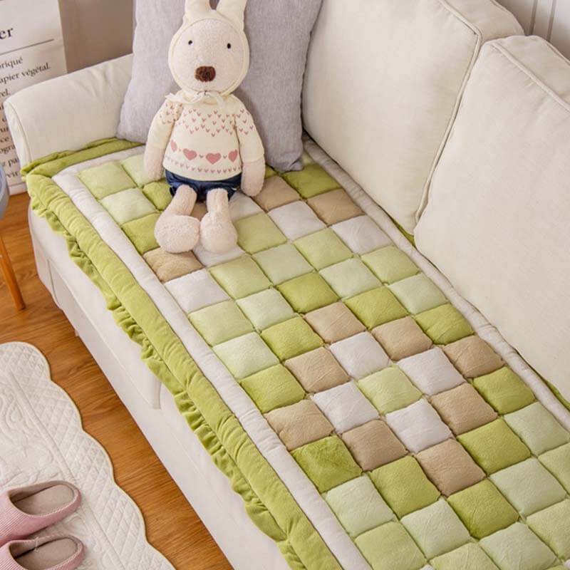 Housse de canapé lavable en velours doux pour coussin de siège de fenêtre