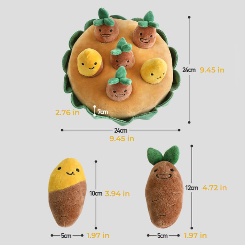 Ensemble de jouets puzzle interactif pour chien à tirer et renifler à la patate douce