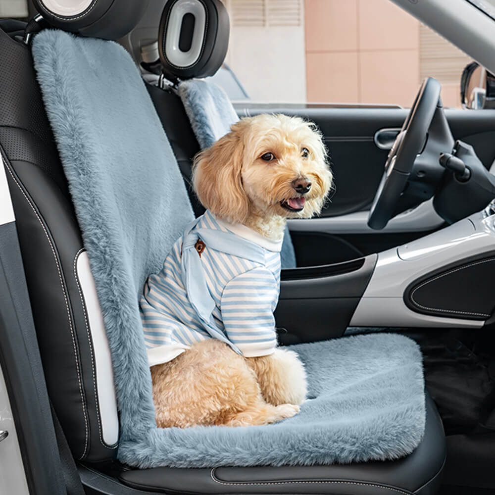 Housse de siège de voiture universelle pour chien humain en peluche chaude