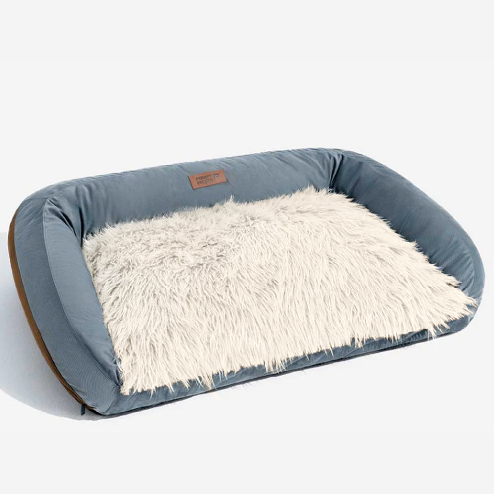 Großes, waschbares, flauschiges, gemütliches Hundesofabett – Denim Cowboy