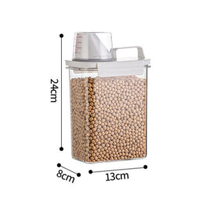 Cereal Dispenser Easy Flow Storage Jar Plastic Grocery Container