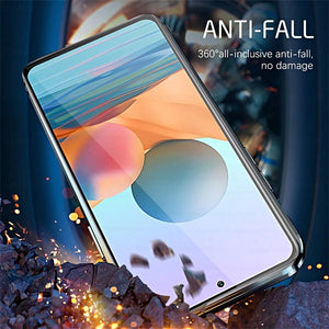 Magnetic Tempered Glass Double-sided Phone Case For Samsung(b)