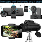 2019 New Waterproof 16X52 High Definition Monocular Telescope