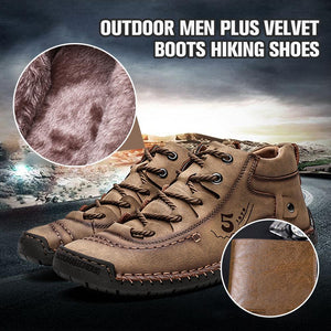 Outdoor Men Plus Velvet Boots Hiking Shoes