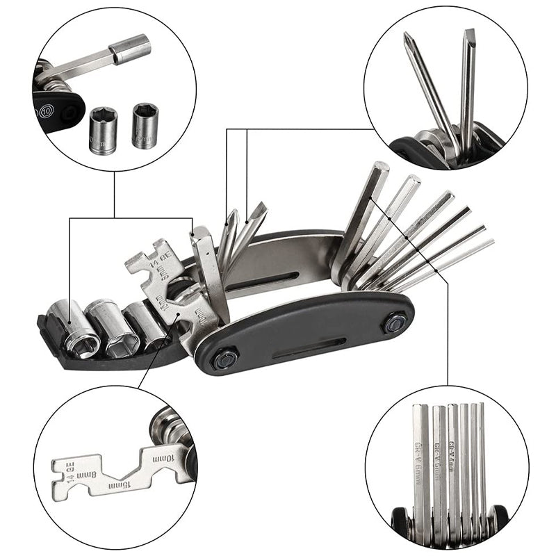 16 in 1 Bicycle Mechanic Repair Tool Kit