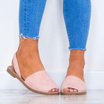 Slip on Peep toe Sandalias Planas de Colores