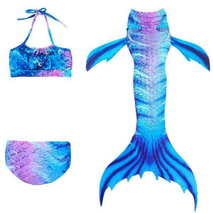 Girls Mermaid Tail Kids Swimsuit Bikini Set