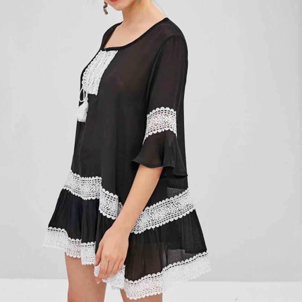 Lace Panel Tunic Dress