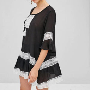 Lace Panel Tunic Dress