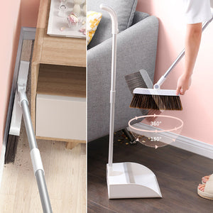 "Built-In Comb" Rotating Broom