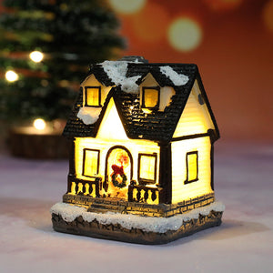 Christmas decoration resin small house