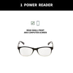 One Power Readers Reading Glasses, Black