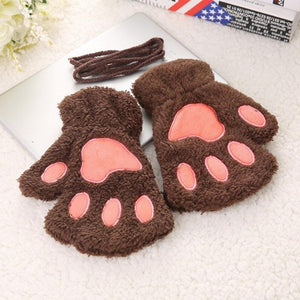 Paw Fingerless Gloves