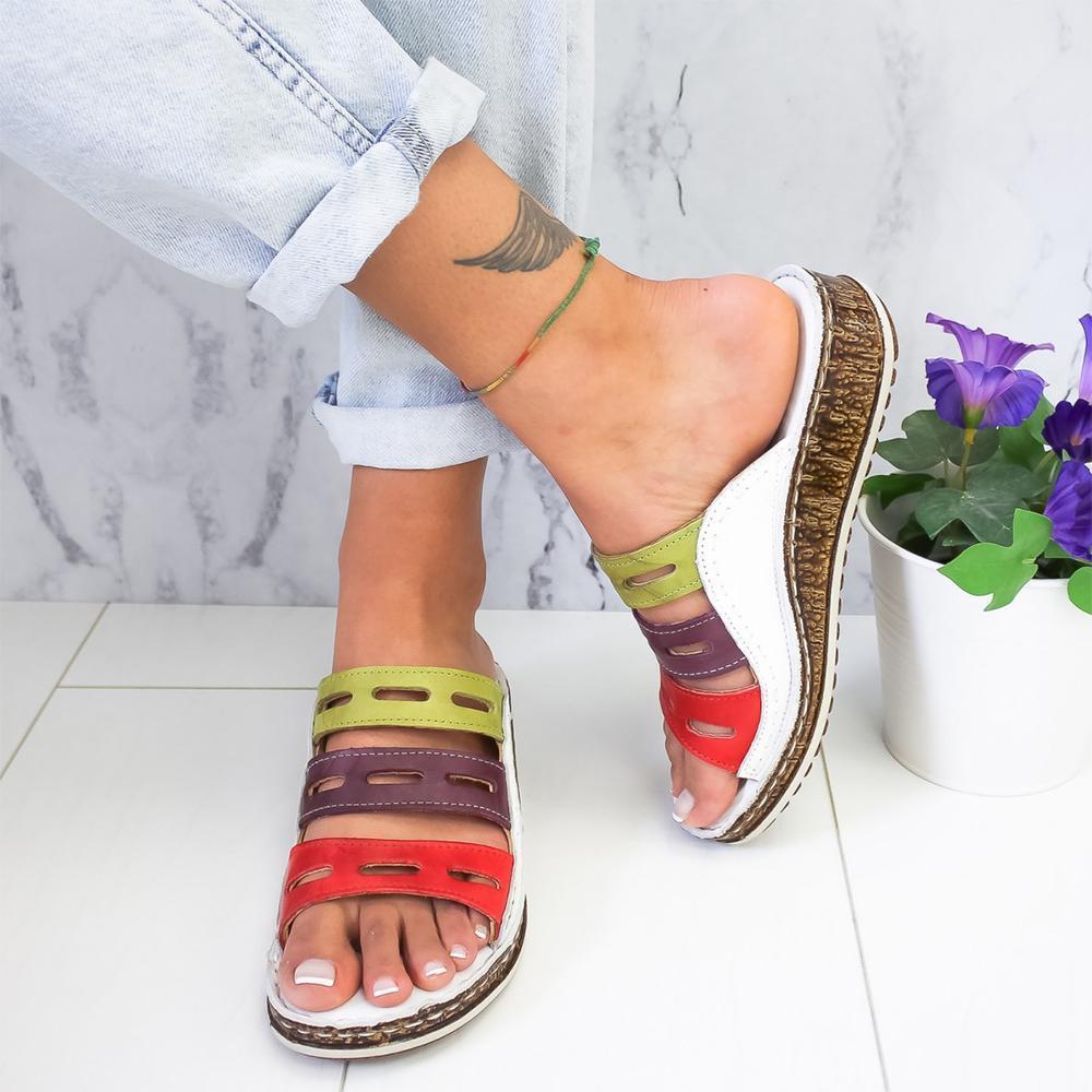 Modern Multi-color Stitching Slippers